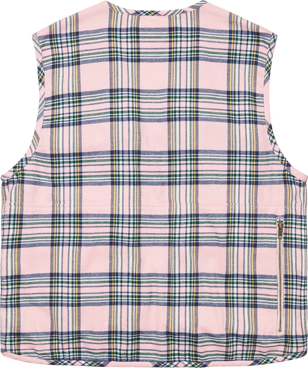 Tartan Flannel Cargo Vest view 5
